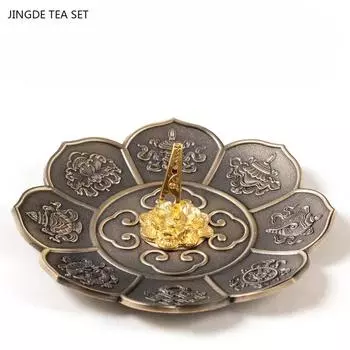 1 pcs of alloy lotus fragrance clip for home use incense burner sandalwood plate for offering feng shui supplies