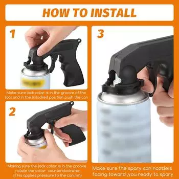 1 Pcs Plastic Portable Spray Paint Handle, Universal Reusable Car Color Changing Film Pasting Self Spraying Hand Spray Gun