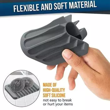 1 Pcs Self-Draining Soap Dish,Silicone Soap Holder,Multifunctional No-Punch Non-Slip Storage Rack Drain Mat for Bathroom Kitchen розовый