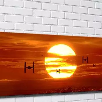 1 шт. Принты на холсте с изображением заката, без рамы, декор для гостиной, без рамы 20*40cm No Frame