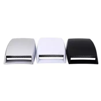 1 Piece Car Styling Universal Decorative Air Flow Intake Scoop Turbo Bonnet Vent Cover Hood серебряный