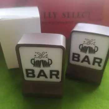 1 Piece Cute Cat Bar Bakery Magnetic Refrigerator Sticker Creative Convenience Store Light Label Family Light Box Toy Decoration one size