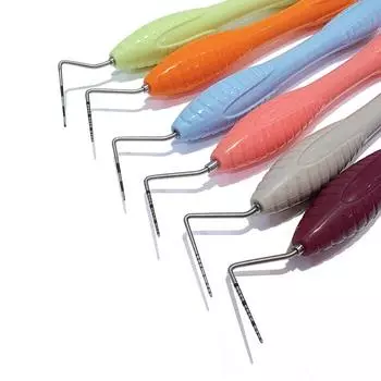 1 piece Dental Periodontal Probe with Scaler Dental Explorer Instrument Tool Dentist Endodontic Tool Stainless Steel CPI probe 1 piece E silicone