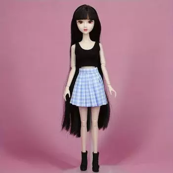 1 piece of 1/6 BJD doll specific clothing, which are red and pink short skirts suitable for dolls with a height of 23-30cm. розовый