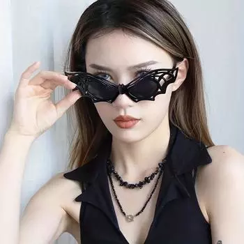 1 Piece of Halloween Glasses and Props, Bat Eye Party Photos for Men and Women, Party Decorations, Halloween Decorations чёрный