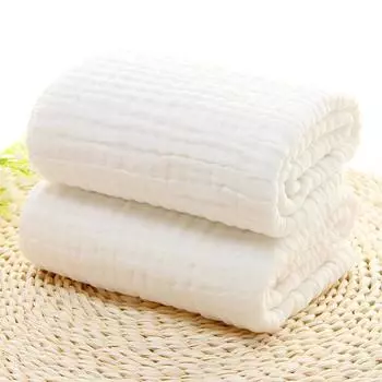 1 Piece Of High-Quality 6-Layer Cotton Baby Towel Shower Face Towel Burp Towel Bubble Wrap Small Square Towel Baby Towel