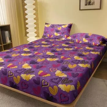 1 Piece Of Love Wing Patterned Frosted Bedsheet, Bedroom Printed Bedspread, Bedding (Excluding Pillowcases) 71x132cm