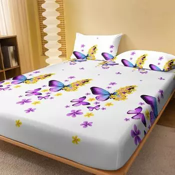 1 Piece Of Morning Dance Patterned Matte Bedsheet, Bedroom Printed Bedspread, Bedding (Excluding Pillowcases) 71x132cm