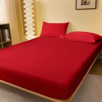 1 Piece Of Solid Matte Bedsheet, Bright Red Bedspread For Bedroom, Bedding (Excluding Pillowcases) 71x132cm ярко-красный