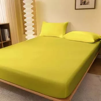 1 Piece Of Solid Matte Bedsheet, Bright Yellow Bedspread For Bedroom, Bedding (Excluding Pillowcases) 71x132cm