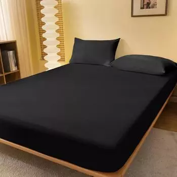 1 Piece Of Solid Matte Bedsheet, Pure Black Bedspread For Bedroom, Bedding (Excluding Pillowcases) 71x132cm