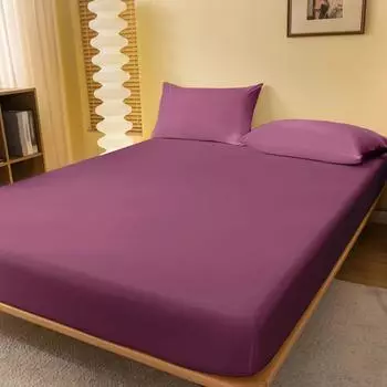 1 Piece Of Solid Matte Bedsheet, Purple Bedspread For Bedroom, Bedding (Excluding Pillowcases) 71x132cm фиолетовый