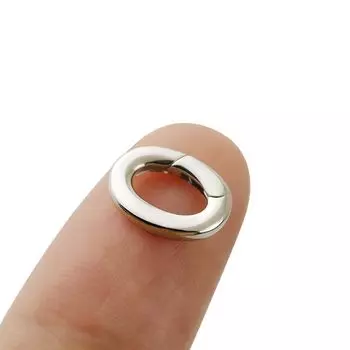 1 шт. Серебряный 925 карабин круг Marukan части ручной работы DIY 925 серебряный ожерелье браслет аксессуар [LMAPUR] (s) серебряный