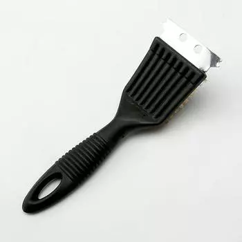 1 шт. - щетка для выпечки из нержавеющей стали, щетка для чистки гриля, щетка для чистки гриля, лезвие 2-в-1 чёрный