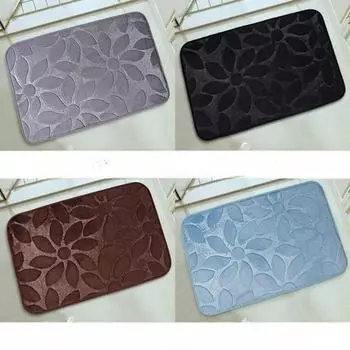 1 шт. коврик для ванной с тиснением «Подсолнух» нескользящий, мягкий и удобный 40*60cm