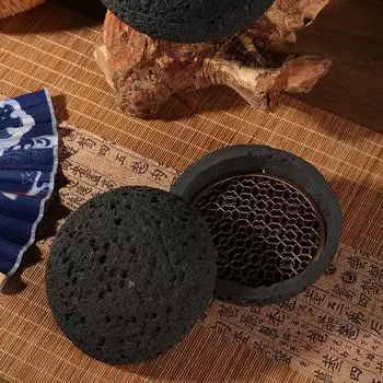 1 Piece Volcanic Stone Tableware Black Quartz Stone Planet Like Bowl INS Tableware Molecular Cuisine Dish Dessert Serving Bowl