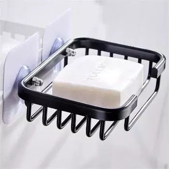 1 Piece Wall-Mounted Soap Dish No-Drill Bathroom Shelf Bathroom Storage Shelf for Toiletries Suitable for Toilets Shower Areas
