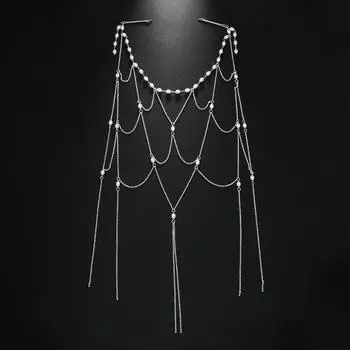 1 ПК. Новый стиль жемчужное украшение для волос. Кисточка Цепочка для волос на затылок. Женский аксессуар для волос, особенно подходящий для