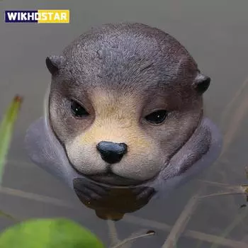 1 плавающая выдра, украшение для воды, бассейн, сад и терраса, украшение для пруда, украшение для двора