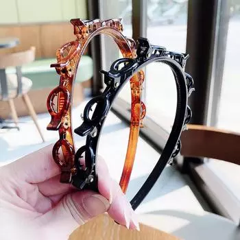 1 плетеная пластиковая полая тканая повязка на голову