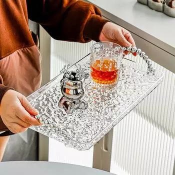 1 поднос, прямоугольный поднос для чая, поднос для фруктов, чашка чая и поднос для кружек для хранения комода