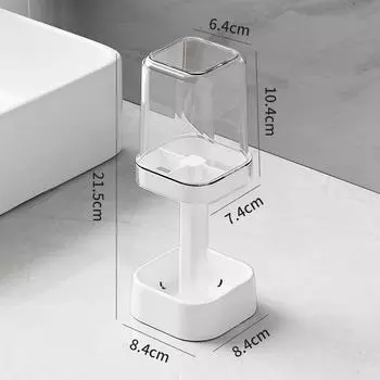 1 Подставка для зубных щеток со стаканом для полоскания рта, Органайзер для зубных щеток для пары, Коробка для хранения, Минималистичный набор кружек для ванной комнаты, Пылезащита, Дренаж