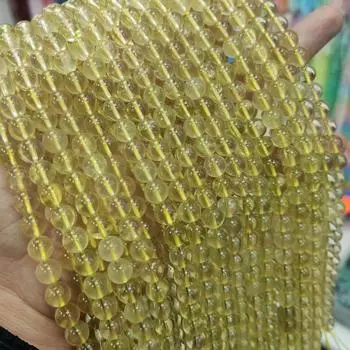 1 полная нить 15,5 дюймов подлинный натуральный круглый светло-желтый лимонный кварцевый драгоценный камень целебные энергетические бусины для самостоятельного изготовления ювелирных изделий 6 мм 8 мм 10 мм 6mm жёлтый