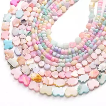 1 полоска/мешок Натуральные ракушки Цветные бусины DIY Браслет Ожерелье Серьги Ювелирные изделия Аксессуары 3mm 1str/bag
