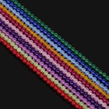 1 полоска/пакет, белый камень, большие цветные бусины, ожерелье, браслет, серьги, ювелирные аксессуары, сделай сам 3mm 1Str/bag