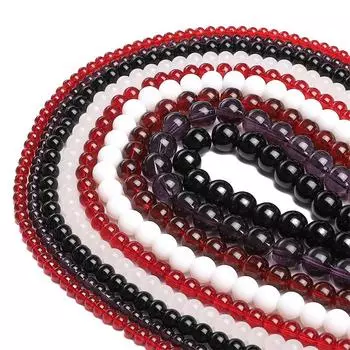 1 полоска/упак. 38 см стеклянные бусины DIY браслет ожерелье серьги ювелирные аксессуары 4mm 38cm/str