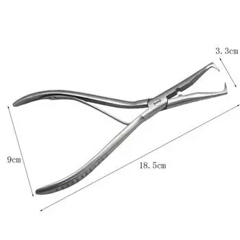 1 предмет, 7 дюймов, 2 в 1, серебряные зажимы из нержавеющей стали, плоскогубцы для наращивания волос с канавками, инструменты для удаления кератиновых наращенных волос