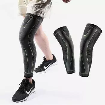 1 предмет, компрессионные рукава на всю ногу, спортивные наколенники, защита для тяжелой атлетики, артрита, волейбола, бега, футбола M