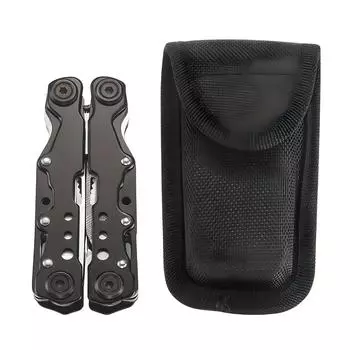 1 прочные многофункциональные плоскогубцы из нержавеющей стали 12-в-1, многоцелевые, с комбинацией мультиинструментов, таких как плоскогубцы с острыми губками, отвертки и т. д. чёрный