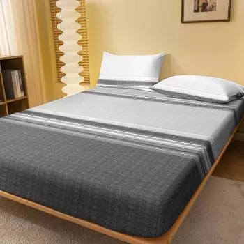 1 простая современная геометрическая набивная матовая простыня, покрывало для кровати с принтом в спальню, постельное белье (Исключая наволочки) 71x132cm