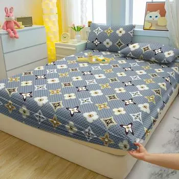 1 простая современная геометрическая набивная матовая простыня, покрывало для кровати с принтом в спальню, постельное белье (Исключая наволочки) 71x132cm