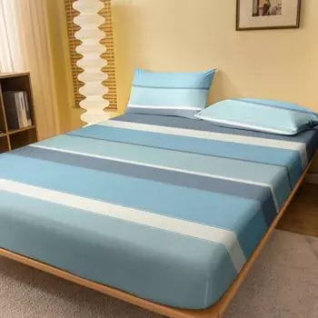 1 простая современная геометрическая набивная матовая простыня, покрывало для кровати с принтом в спальню, постельное белье (Исключая наволочки) 71x132cm