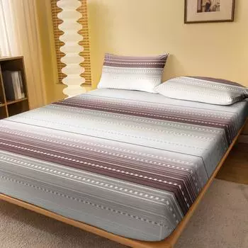 1 простая современная геометрическая набивная матовая простыня, покрывало для кровати с принтом в спальню, постельное белье (Исключая наволочки) 71x132cm