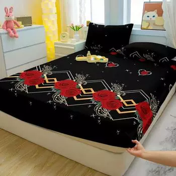 1 простая современная матовая простыня с принтом в виде цветка, покрывало для кровати с принтом в спальню, постельное белье (Исключая наволочки) 71x132cm