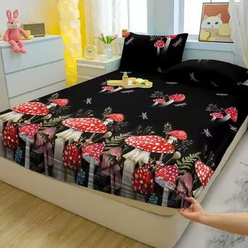 1 простая современная матовая простыня с принтом в виде цветка, покрывало для кровати с принтом в спальню, постельное белье (Исключая наволочки) 71x132cm