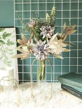 1 пучок Dahlia Искусственный цветочный букет для свадебной вечеринки Празднование фестиваля Домашнее свадебное украшение белый