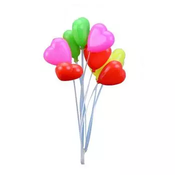 1 пучок круглых разноцветных миниатюрных воздушных шаров в форме сердца для украшения торта в стиле скрапбукинга, поделки своими руками, разноцветные воздушные шары