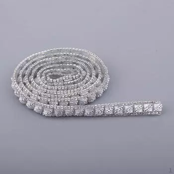 1 ярд, 10 мм, аппликация со стразами, железная отделка, свадебный пояс, пояс, платье, серебро