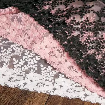 1 ярд, белая кружевная ткань шириной 32 см, хлопковые вышитые швейные принадлежности, лента с кружевной отделкой, платье, аксессуары для штор для одежды «сделай сам» белый