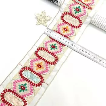 1 ярд кружевной отделки ручной работы в стиле бохо с винтажной окантовкой из блесток и тесьмы швейные принадлежности 1Yard