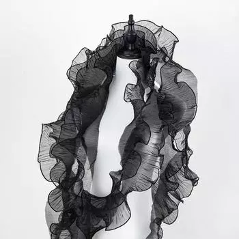 1 ярд одежды, ширина 12 см, швейный материал «сделай сам», новая плиссированная кружевная лента чёрный