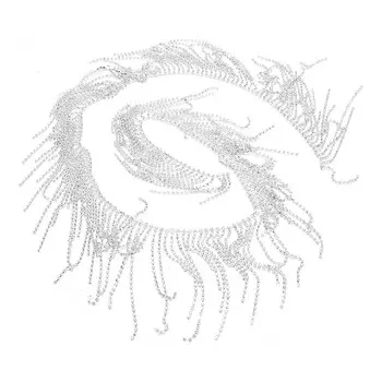 1 ярд отделка бахромой из стразов модная нерегулярная блестящая цепочка с кисточками из хрустальных стразов для шитья