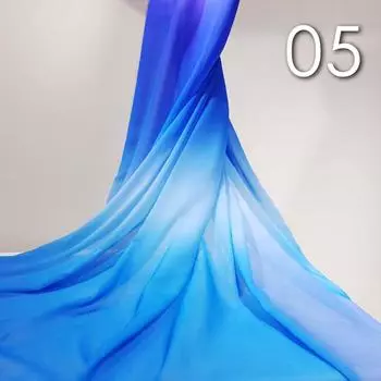 1 ярд шифона градиент радужного переходного цвета шифоновая ткань для самостоятельного шитья сценического костюма в старинном стиле платье ткань ханьфу 1 Yard