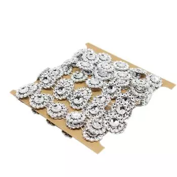 1 ярд золотые серебряные стразы ленточные мотивы лента DIY кристалл уплотнение стразы отделка чашка цепочка на швейные принадлежности