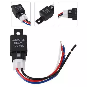 1*Реле для кабельного кабеля 1*Реле для автомобиля 12 В 1 шт. 40 А, черное