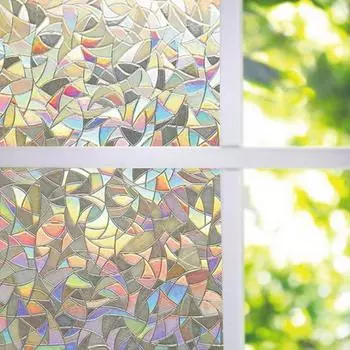 1 рулон наклейка на окно «Ловец солнца» из ПВХ, защита конфиденциальности, радуга, полумесяц 30cm